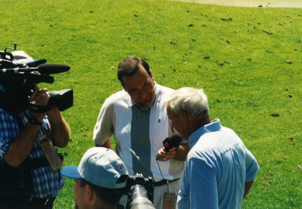Joe with Arnold Palmer