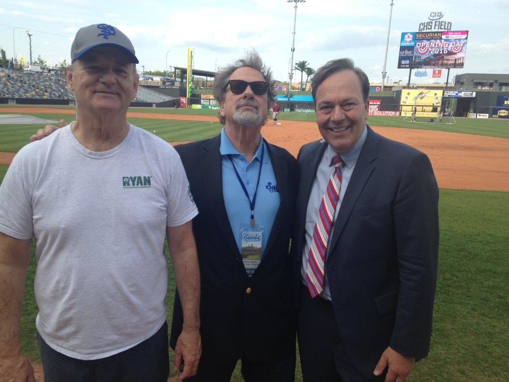 Joe with Bill Murray and Mike Veeck